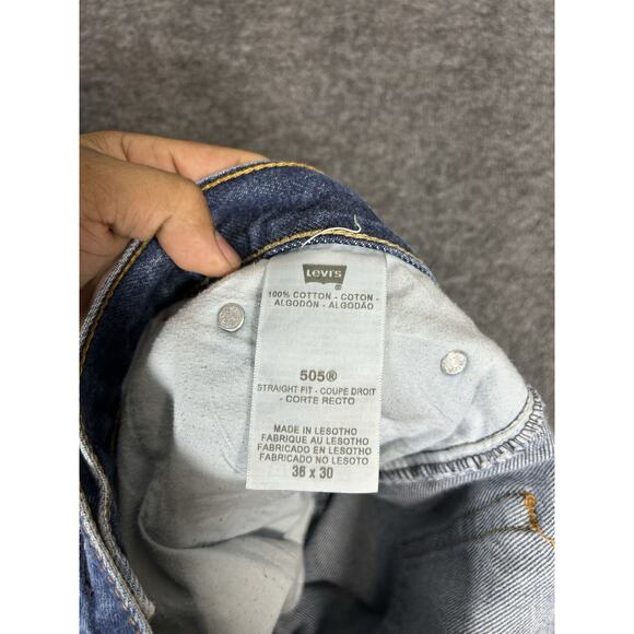 Vintage Levis 505 Straight Leg Faded Denim Blue Jeans Pants‎ Size 36x27 2000s - Picture 5 of 7